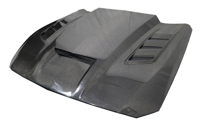 2024-2026 Ford Mustang 2DR Terminator Style Double Sided Carbon Fiber Hood