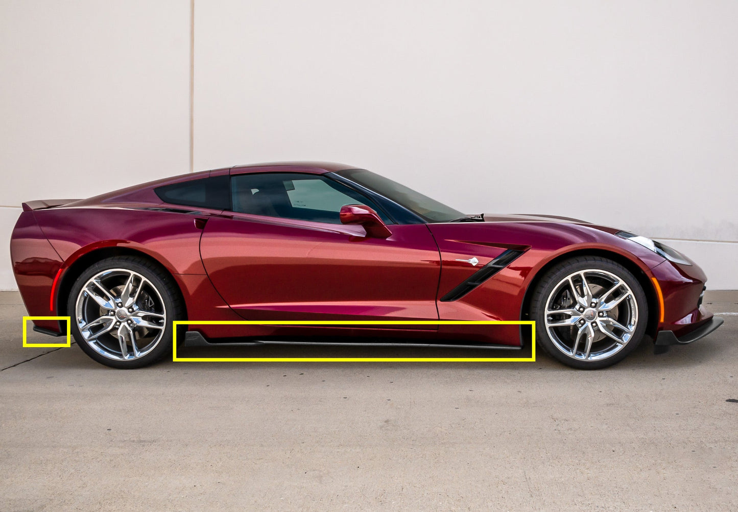 STREET SCENE 2014-2019 CORVETTE 4-PIECE SIDE SKIRT w/ REAR CORNERS SKU# 950-70623