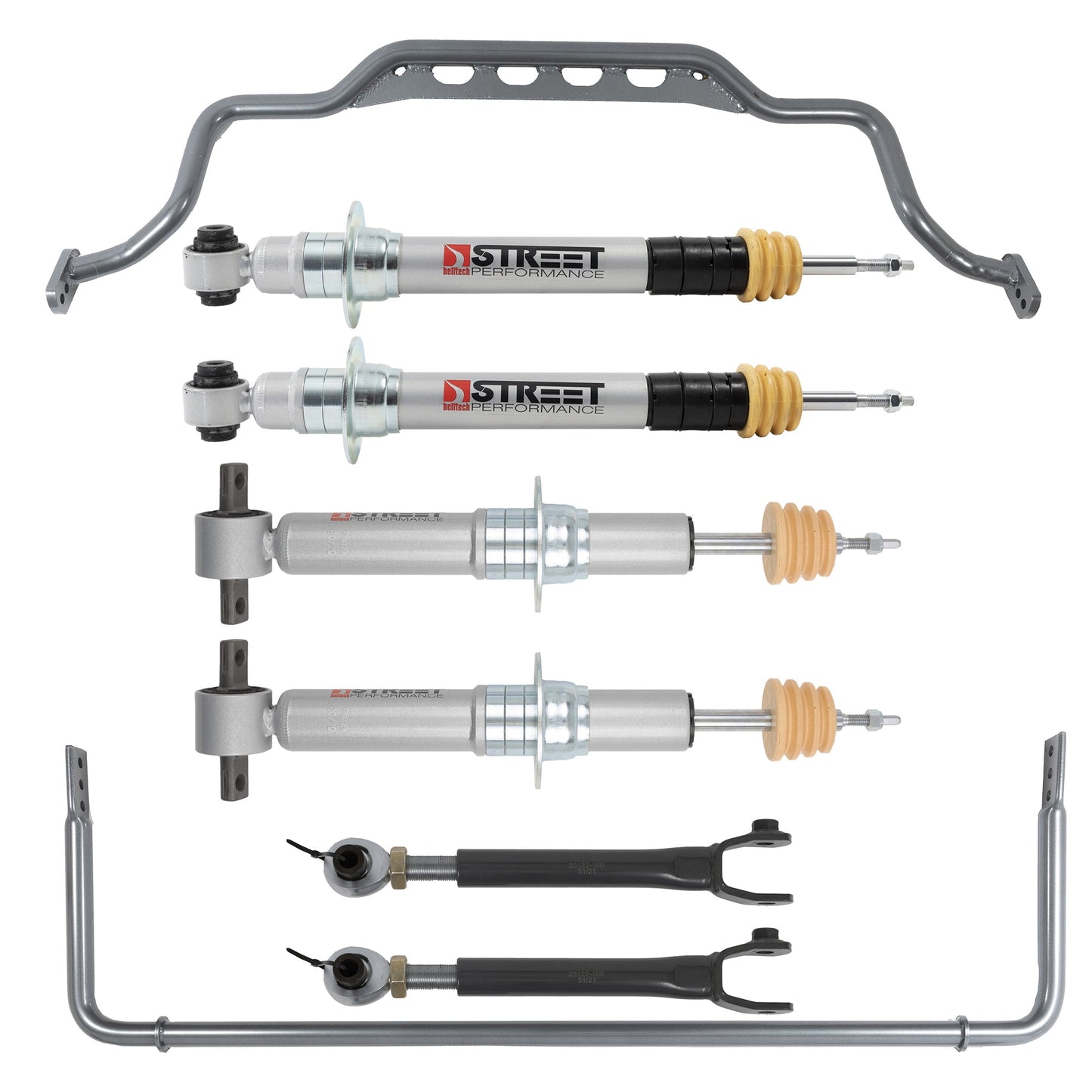 BELLTECH 1106SPS LOWERING KIT FRONT AND REAR COMPLETE KIT W/ STREET PERFORMANCE STRUTS 2021+ GM TAHOE / YUKON 2WD/4WD SHORT WHEEBASE