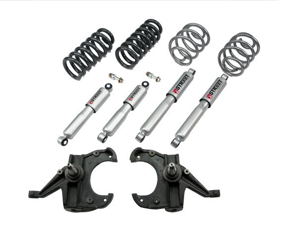 BELLTECH 709SP LOWERING KITS FRONT AND REAR COMPLETE KIT W/ STREET PERFORMANCE SHOCKS 1971-1972 CHEVROLET C10 4 IN. F/5 IN. R DROP W/ STREET PERFORMANCE SHOCKS
