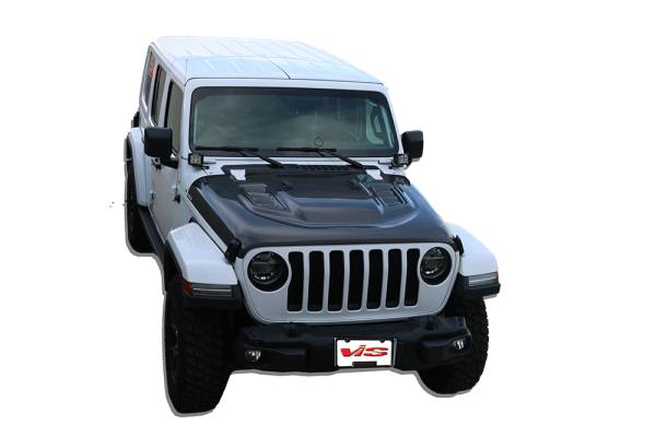 Carbon Fiber Hood Rubicon Style Style for Jeep Wrangler JL 4DR 18-24