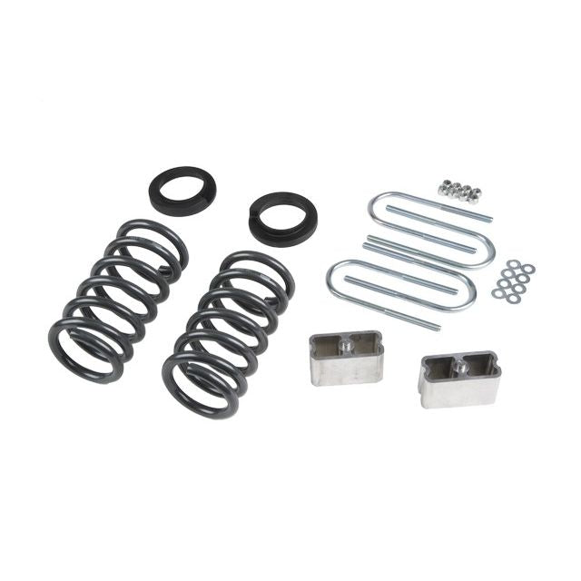 BELLTECH 630 LOWERING KITS FRONT AND REAR COMPLETE KIT W/O SHOCKS 1982-2004 CHEVROLET S10/S15 PICKUP 4&6 CYL. (STD CAB) 83-97 CHEVROLET BLAZER/JIMMY 4&6 CYL. 2 IN. OR 3 IN. F/3 IN. R DROP W/O SHOCKS