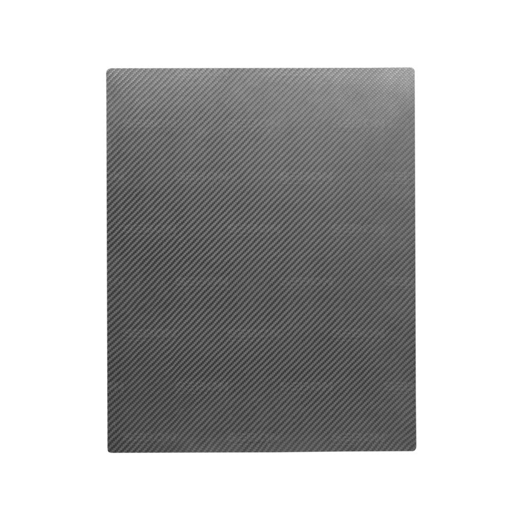 Seibon CFSHEET04 Single-layer carbon fiber pressed sheet, 3k, 2x2 twill weave, matte finish, 15 3/4" x 19 1/2"/400mm x 500mm, 0.016"/0.4mm thickness, machine pressed.