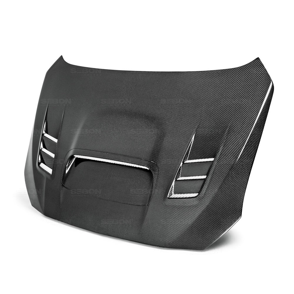 Seibon HD15SBIMP-CW CW-style carbon fiber hood for 2015-2018 Subaru WRX/STi