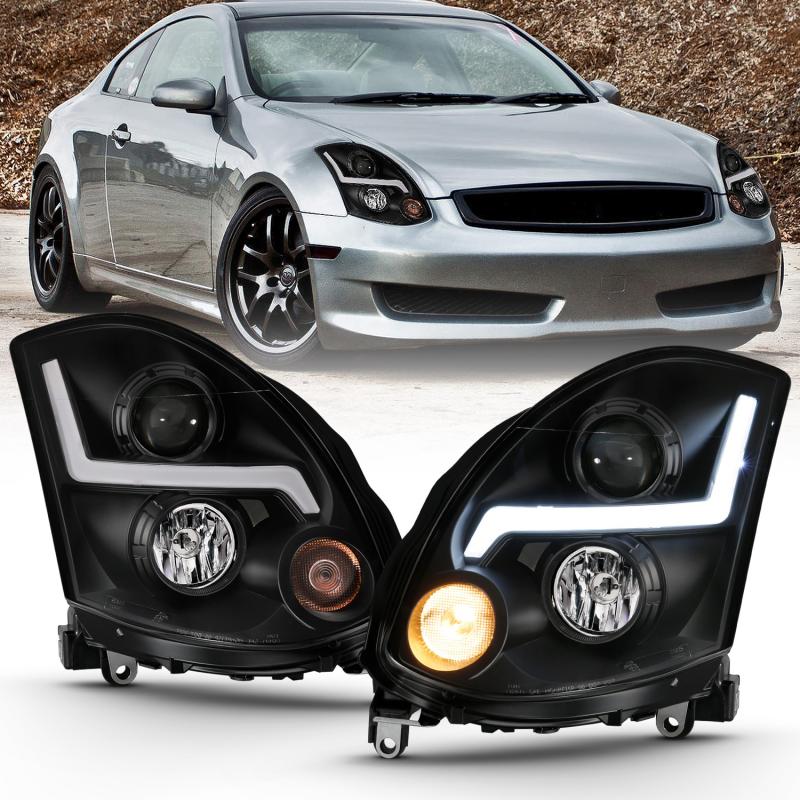 Anzo USA Projector Headlight Set Infiniti G35 2003-2007