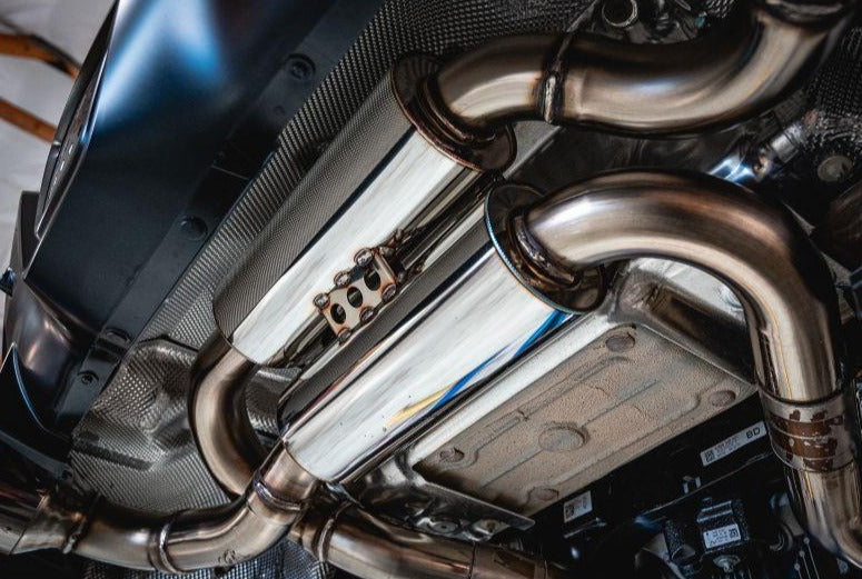 HKS Stainless Steel Dual Tip Muffler Toyota Supra A90 GR w/o OPF 2020-2021