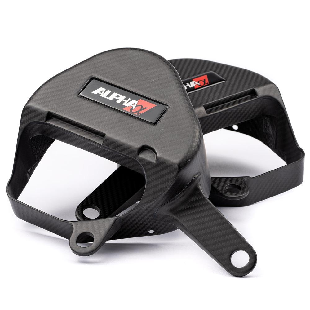 AMS Performance Red Alpha Matte Carbon Intake Covers Infiniti Q50|60 2016-2022