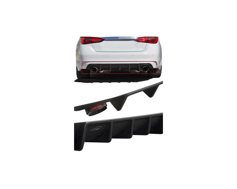 Stillen Urethane Rear Diffuser Matte Black Infiniti Q50 2018