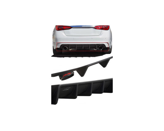 Stillen Urethane Rear Diffuser Matte Black Infiniti Q50 2018