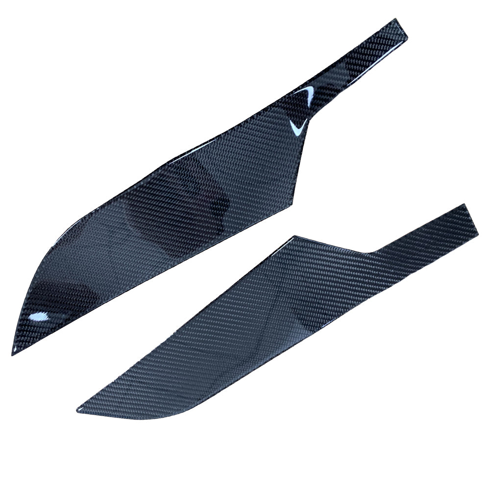Real Carbon Fiber Style Central Control Switch Panel Side Trim Knee Leg Sticker Cover For KIA Stinger 2018-2022