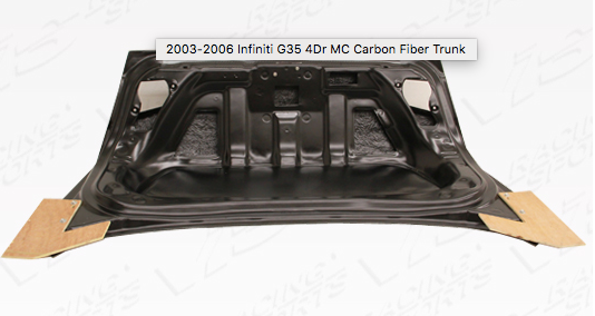 03-06 G35 Infiniti Sedan Master Grade Trunk