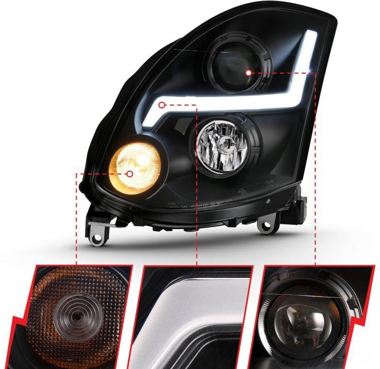 Anzo USA Projector Headlight Set Infiniti G35 2003-2007