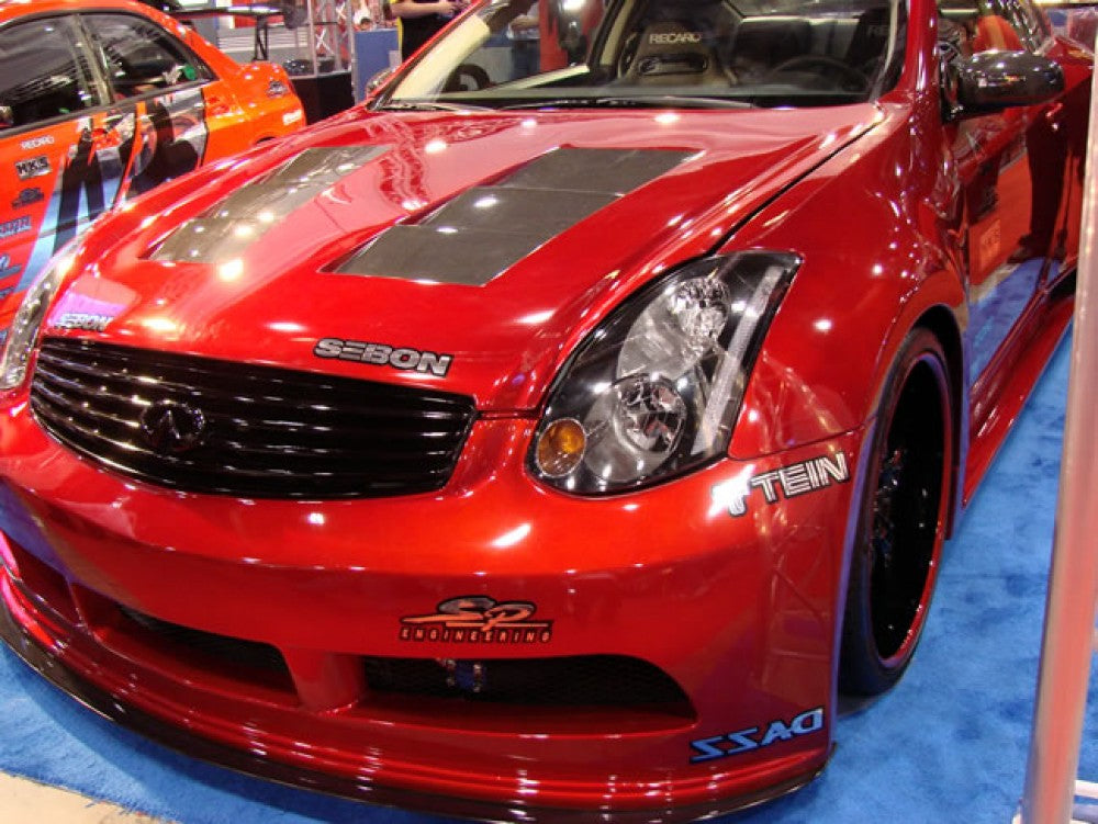 TS-STYLE CARBON FIBER HOOD FOR 2003-2007 INFINITI G35 COUPE