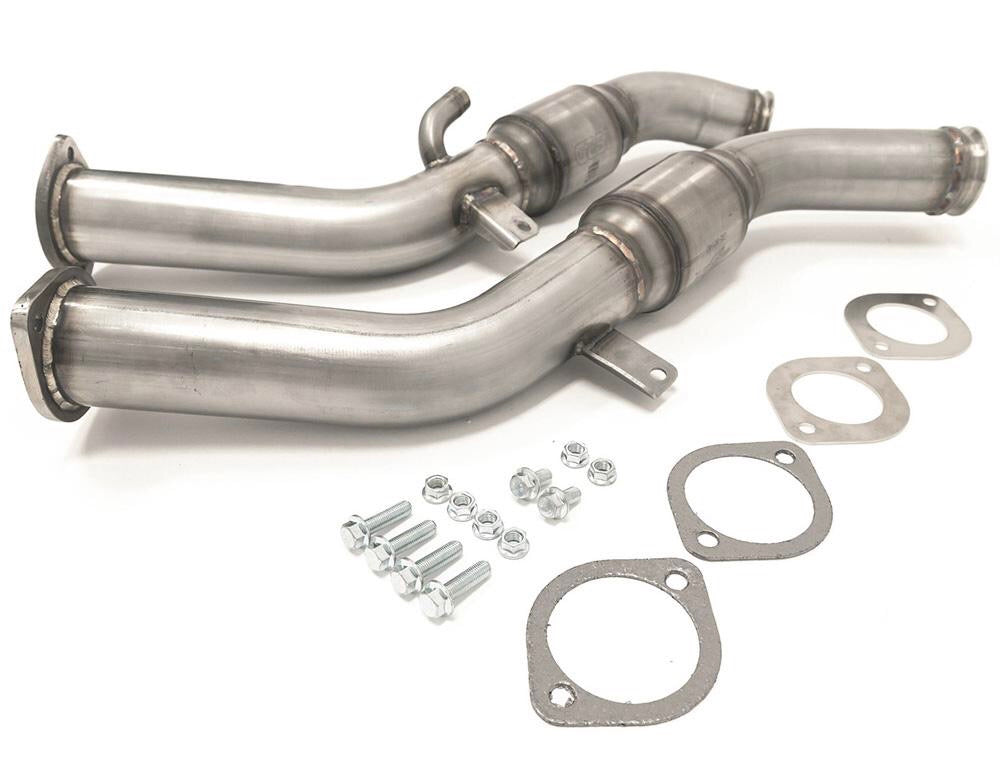 AMS Performance Alpha Infiniti Q50 Q60 VR30 Red Alpha Full Downpipes - Race