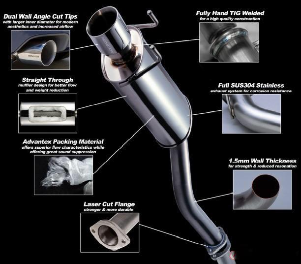 Revel Medallion Touring S Catback Exhaust System Infiniti Q50 | Q50S 2014-2016