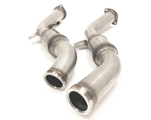AMS Performance Alpha Infiniti Q50 Q60 VR30 Red Alpha Full Downpipes - Street