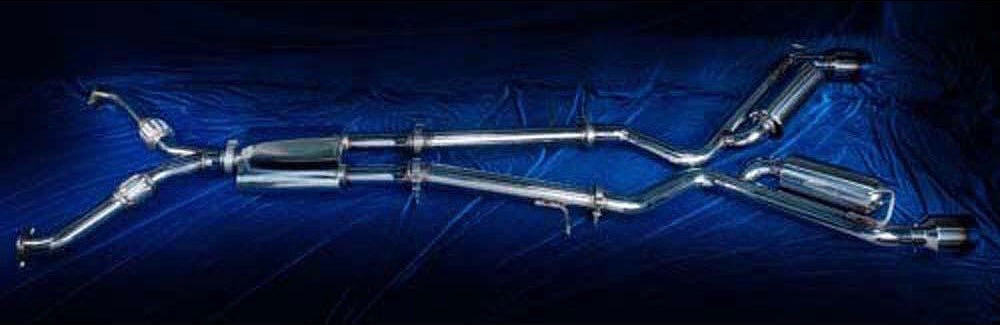 Motordyne Exhaust With 4.5" Blue Rolled Tips Nissan 370Z 2009-2020