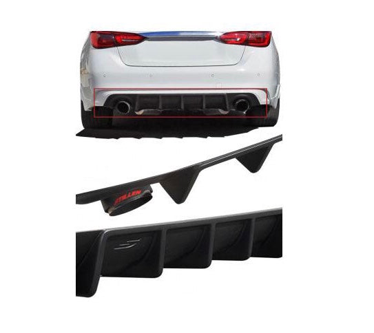 Stillen Urethane Rear Diffuser Matte Black Infiniti Q50 2018