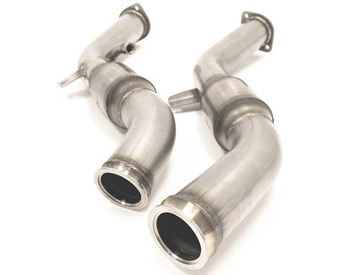 AMS Performance Alpha Infiniti Q50 Q60 VR30 Red Alpha Full Downpipes - Race