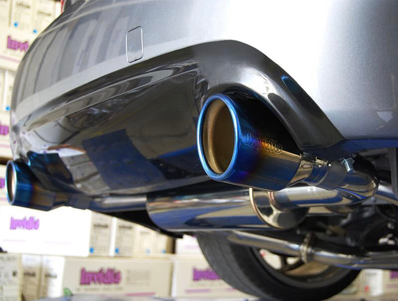 Invidia Gemini Rolled Titanium Burnt Tips Catback Exhaust Infiniti Q50 RWD 2014-2015
