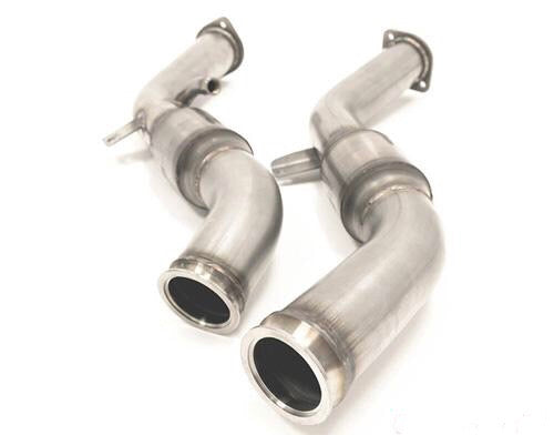 AMS Performance Alpha Infiniti Q50 Q60 VR30 Red Alpha Full Downpipes - Street