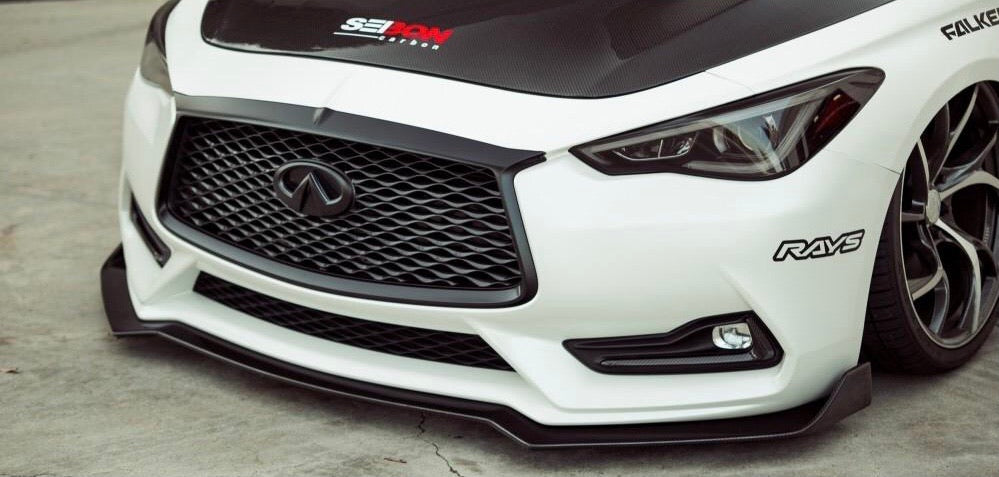 Seibon TB-Style Carbon Fiber Front Lip Spoiler Infiniti Q60 2017-2021