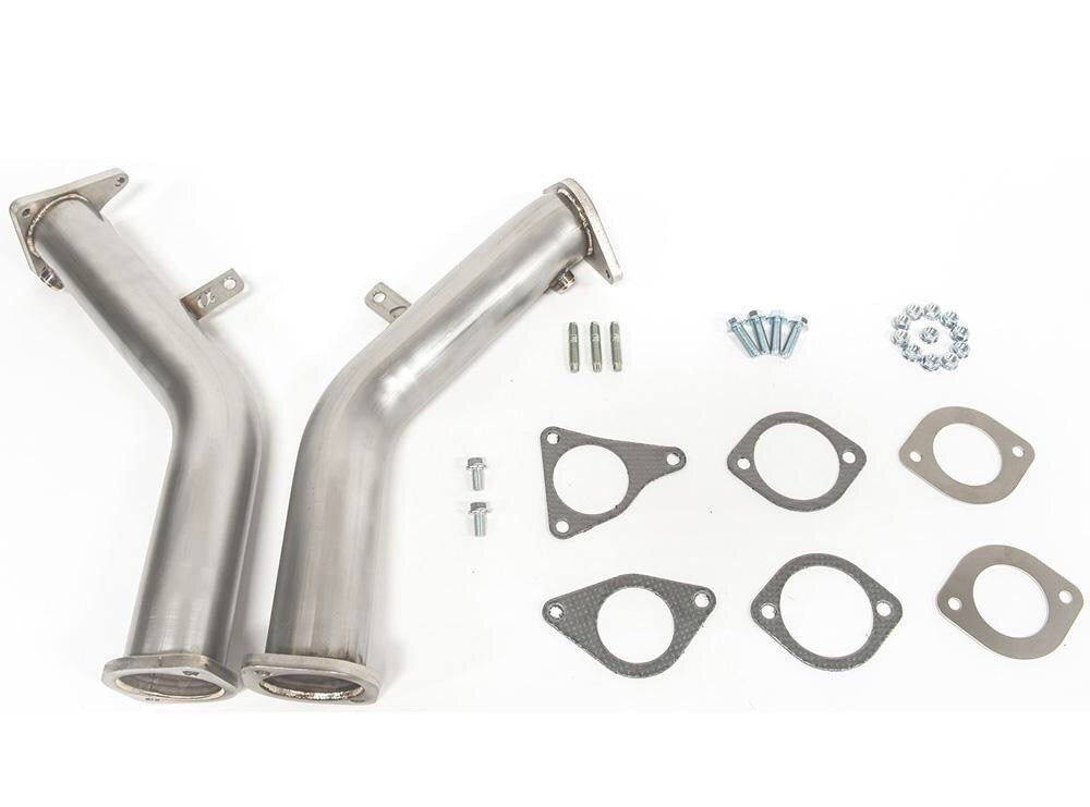 AMS Performance Alpha Infiniti Q60 / Q50 VR30 Red Alpha Lower Downpipes