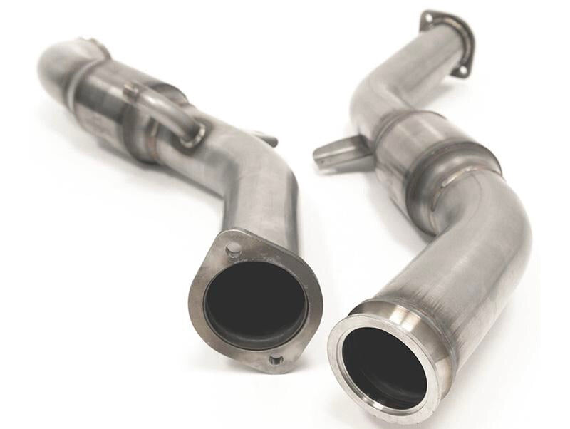 AMS Performance Alpha Infiniti Q50 Q60 VR30 Red Alpha Full Downpipes - Race