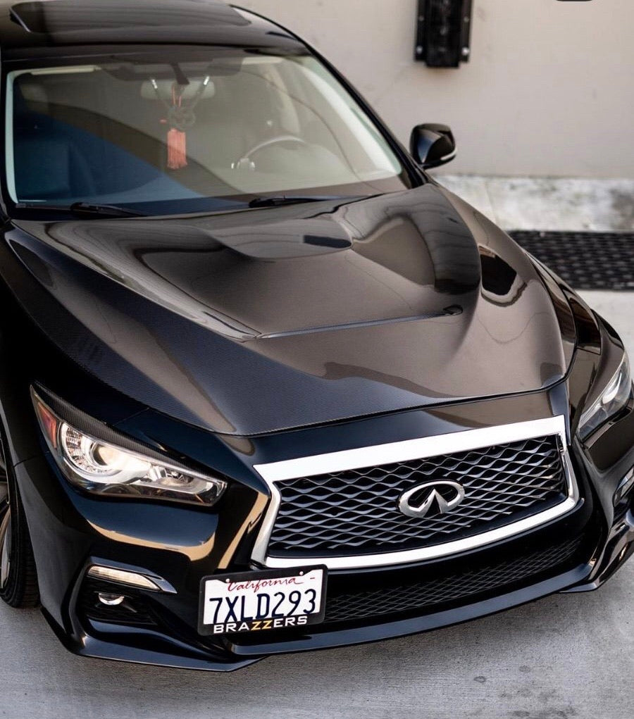 14-18 Infiniti Q50 Carbon Fiber Hood GTS Style