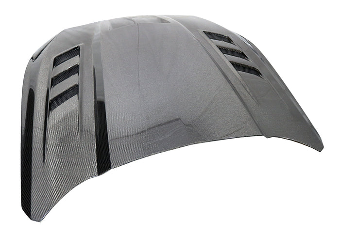 2024-2026 Ford Mustang 2DR Terminator Style Double Sided Carbon Fiber Hood