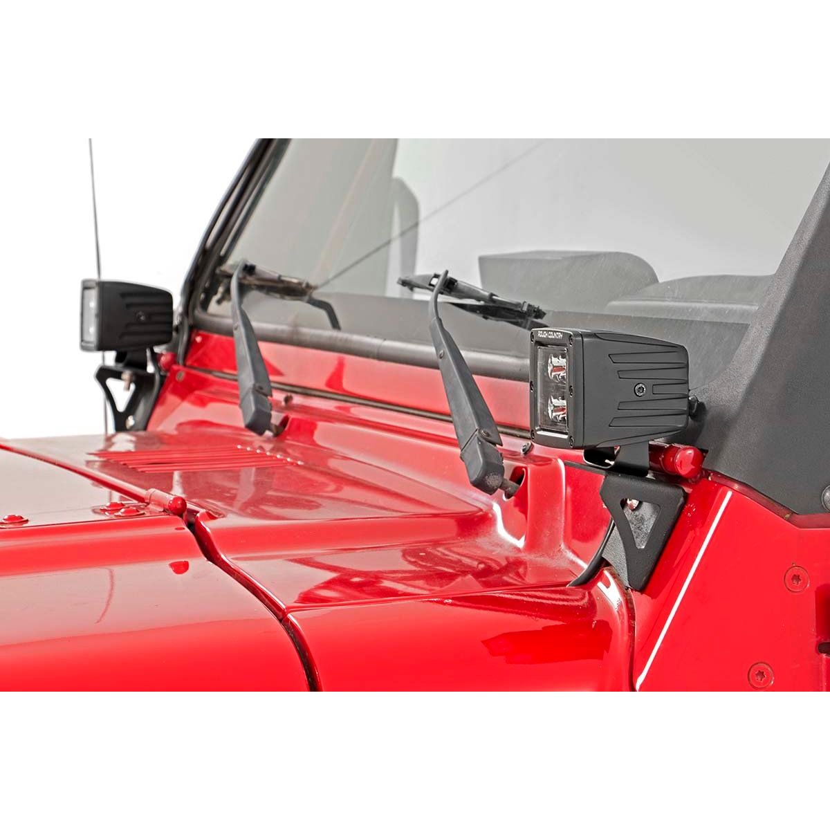 Light Mounts - Lower Windshield - Jeep Wrangler TJ 4WD (1997-2006)