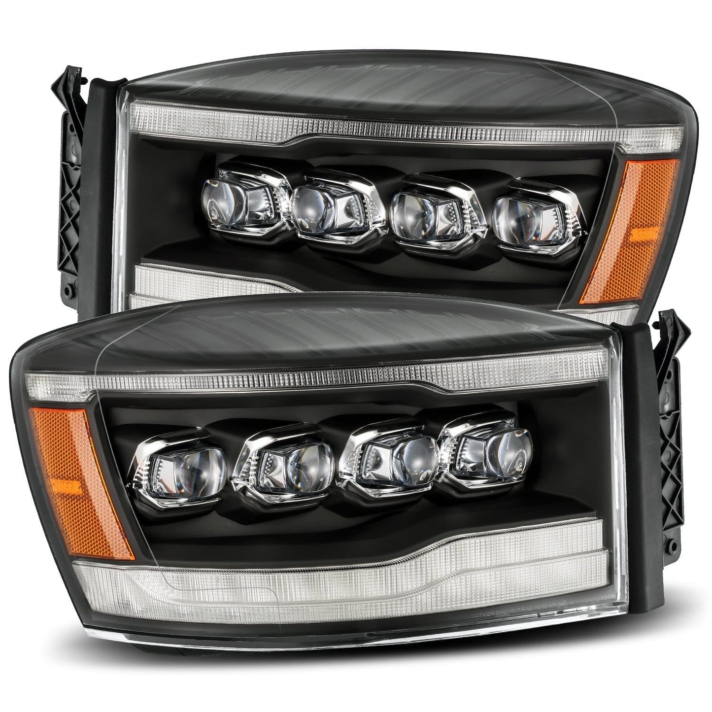 2006-2008 Dodge Ram NOVA-Series LED Projector Headlights Black Alpha-Rex  880536