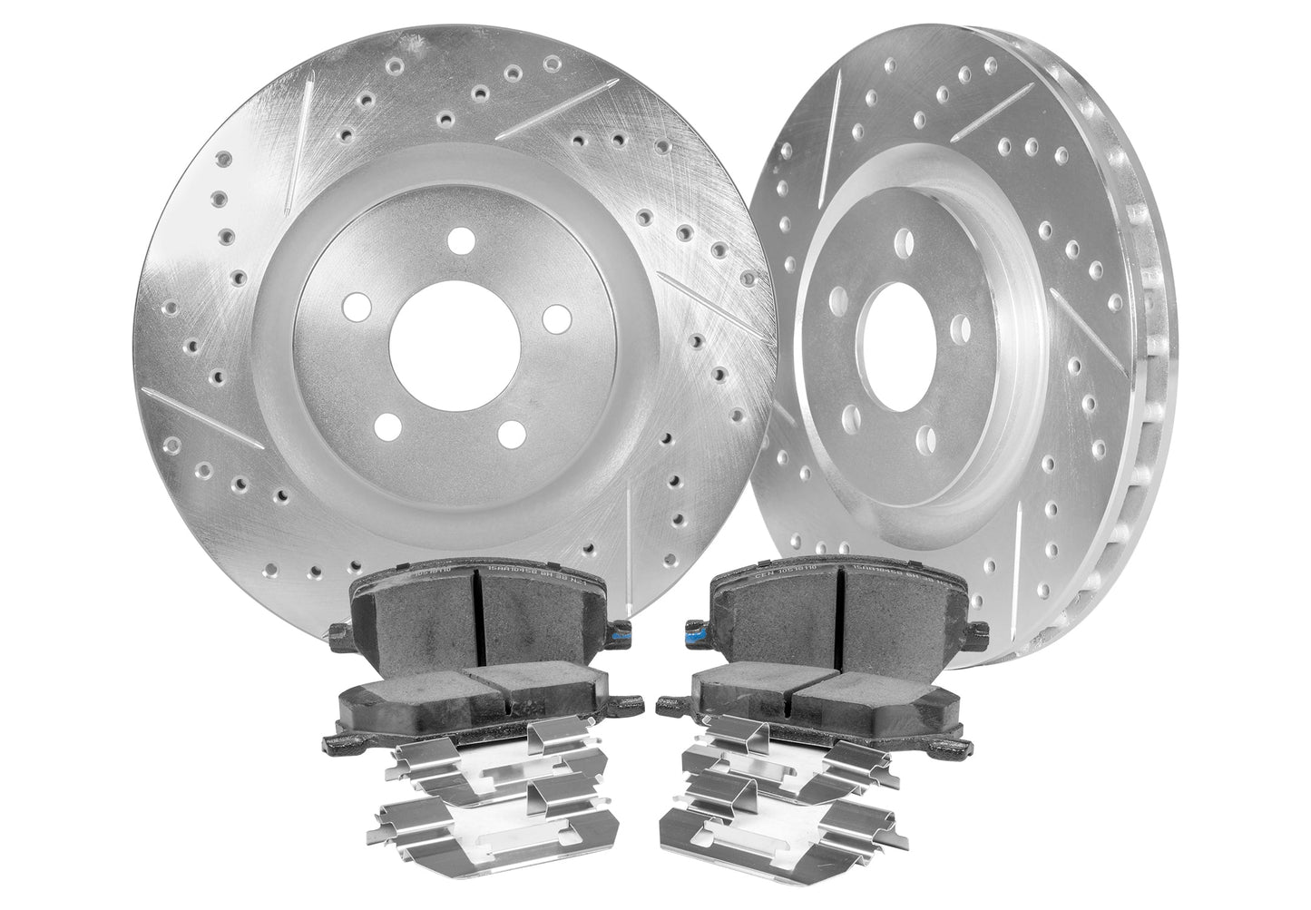 2014-24 Infiniti Q50 / 2017-22 Infiniti Q60 Front Cross Drilled & Slotted 1-Pc Rotors (Set of 2) - NIS81007