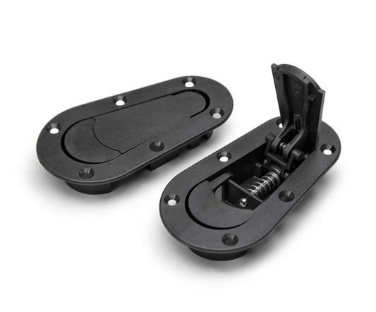Seibon HOODPINS-120-7000 AeroCatch Plus Flush Hood Latch and Pin Kit - Black - no lock - Seibon Edition