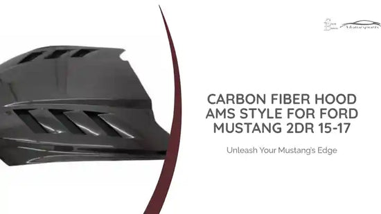 Carbon Fiber Hood AMS Style for Ford MUSTANG 2DR 15-17 by@Outfy