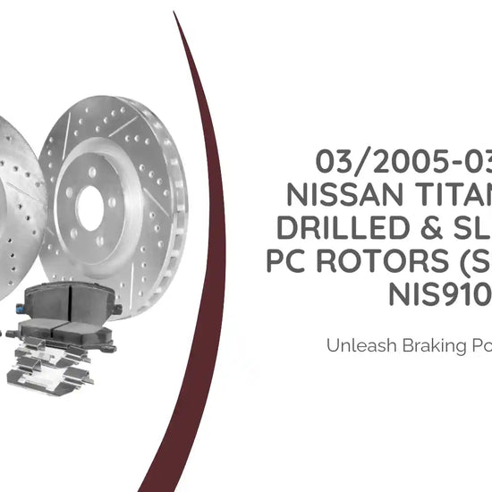 03/2005-03/2007 Nissan Titan Cross Drilled &amp; Slotted 1-Pc Rotors (Set of 4) - NIS91015 by@Outfy