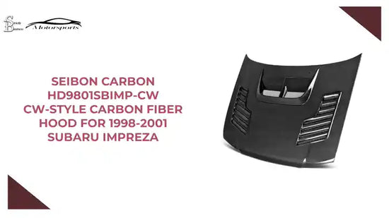 Seibon Carbon HD9801SBIMP-CW CW-style Carbon Fiber Hood For 1998-2001 Subaru Impreza by@Outfy