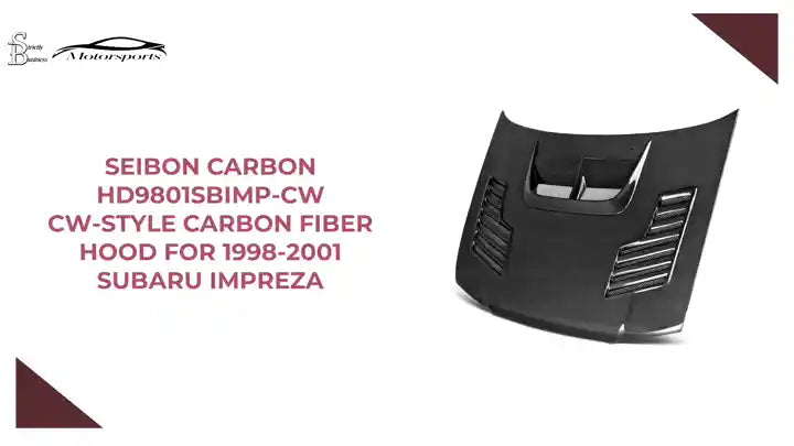 Seibon Carbon HD9801SBIMP-CW CW-style Carbon Fiber Hood For 1998-2001 Subaru Impreza by@Outfy