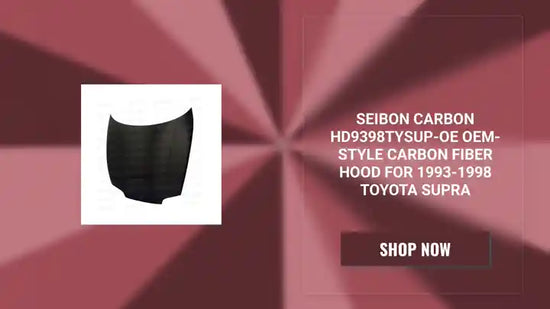 Seibon Carbon HD9398TYSUP-OE OEM-style Carbon Fiber Hood For 1993-1998 Toyota Supra by@Outfy