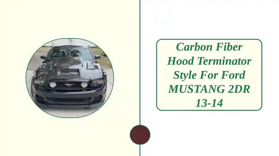 Carbon Fiber Hood Terminator Style for Ford MUSTANG 2DR 13-14 by@Outfy