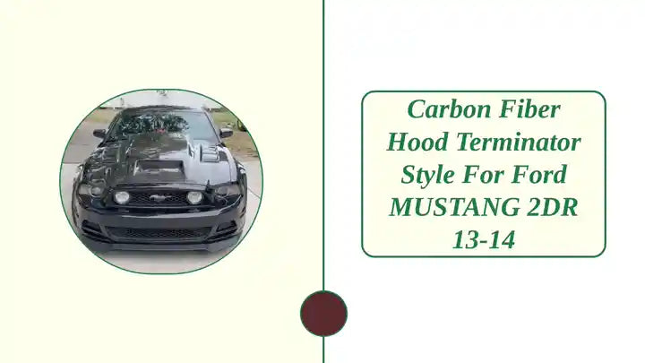 Carbon Fiber Hood Terminator Style for Ford MUSTANG 2DR 13-14 by@Outfy