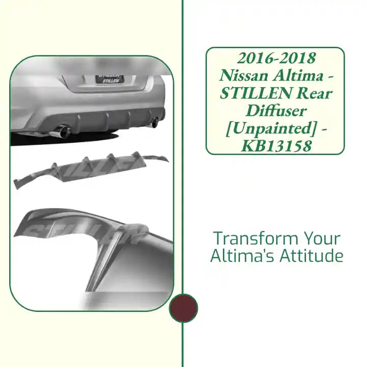 2016-2018 Nissan Altima - STILLEN Rear Diffuser [Unpainted] - KB13158 by@Outfy