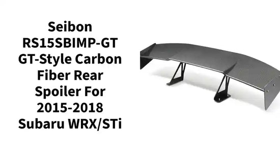 Seibon RS15SBIMP-GT GT-style carbon fiber rear spoiler for 2015-2018 Subaru WRX/STi by@Outfy