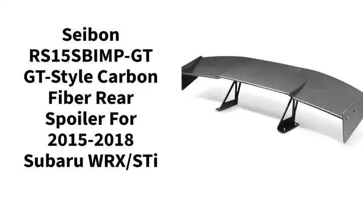 Seibon RS15SBIMP-GT GT-style carbon fiber rear spoiler for 2015-2018 Subaru WRX/STi by@Outfy