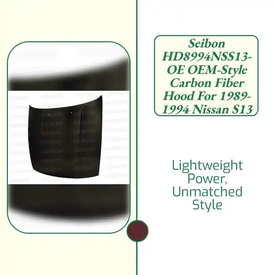 Seibon HD8994NSS13-OE OEM-style carbon fiber hood for 1989-1994 Nissan S13 by@Outfy