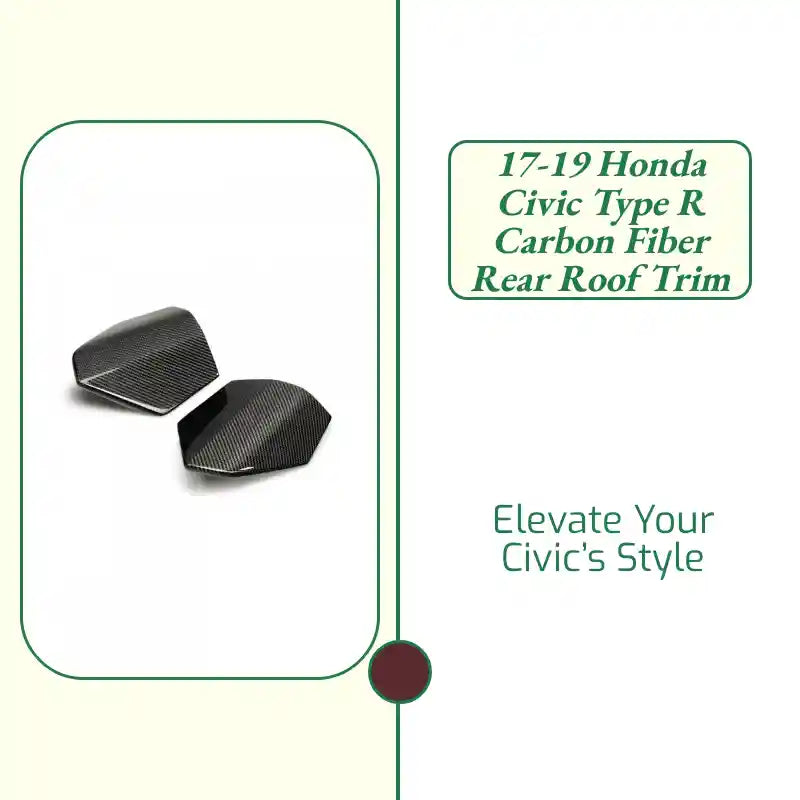 17-19 Honda Civic Type R Carbon Fiber Rear Roof Trim by@Outfy