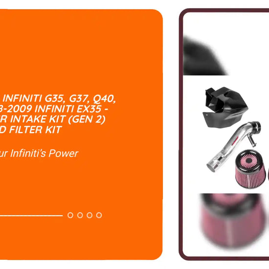 2007-2009 Infiniti G35, G37, Q40, Q60 / 2008-2009 Infiniti EX35 - STILLEN Air Intake Kit (Gen 2) [V36] oiled filter kit by@Outfy