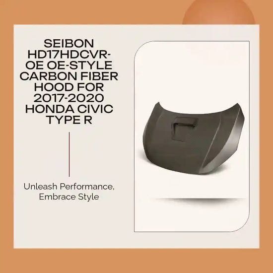 Seibon HD17HDCVR-OE OE-style carbon fiber hood for 2017-2020 Honda Civic Type R by@Outfy
