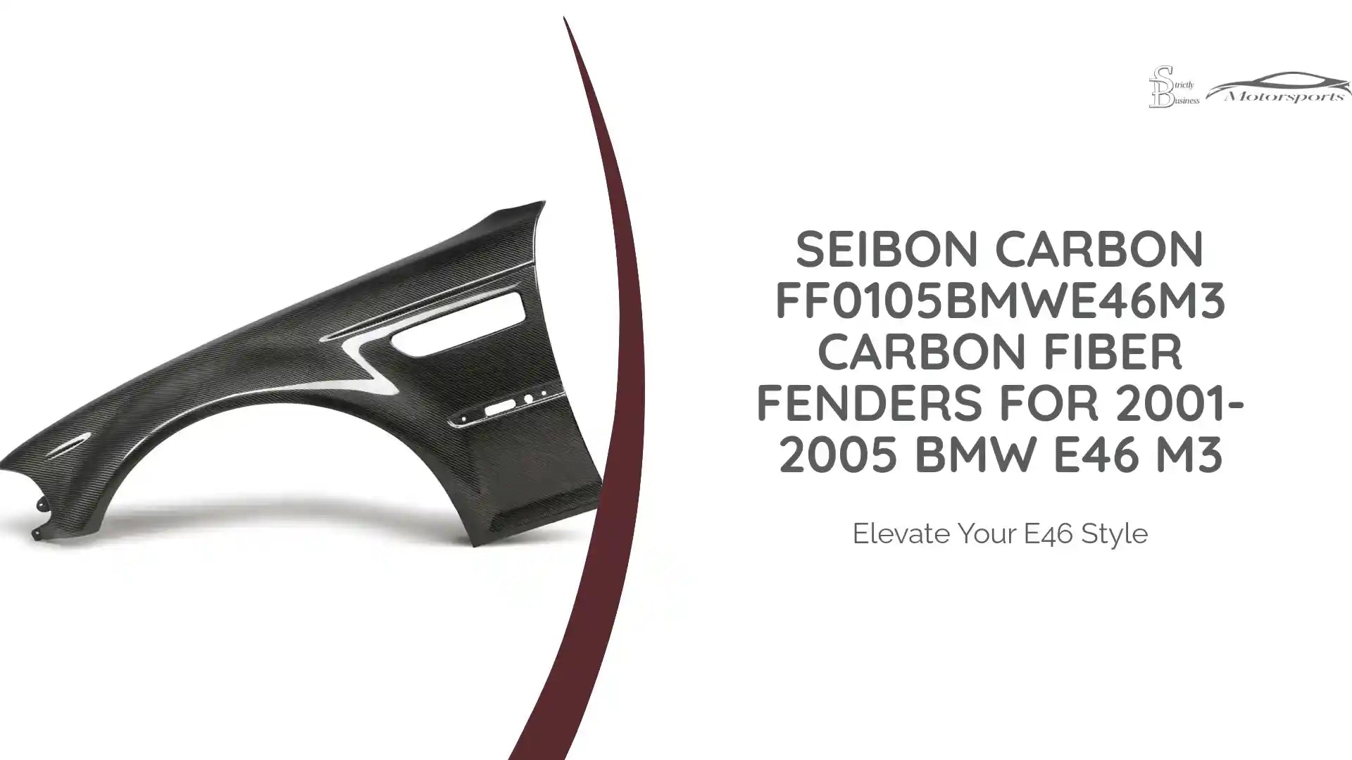 Seibon Carbon FF0105BMWE46M3 Carbon Fiber Fenders For 2001-2005 BMW E46 M3 by@Outfy