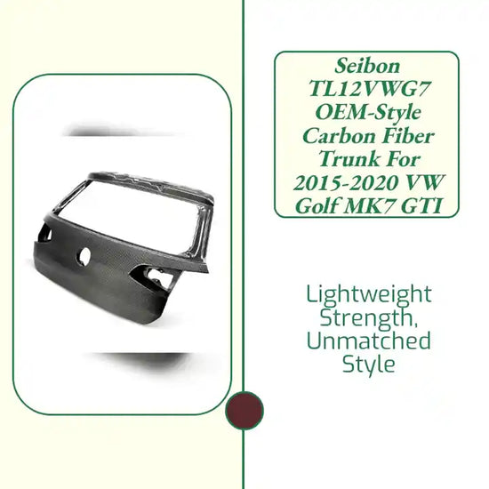 Seibon TL12VWG7 OEM-style carbon fiber trunk for 2015-2020 VW Golf MK7 GTI by@Outfy